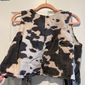 Cow Print Sleeveless Top